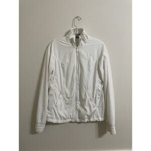 Nike, White Zip Up Jacket, Womens Size M